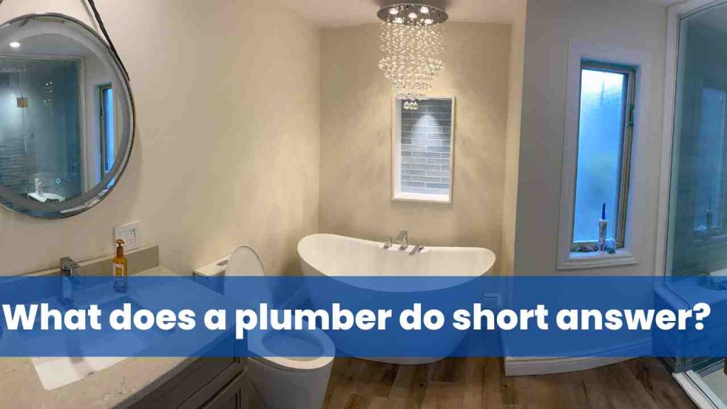What does a plumber do short answer