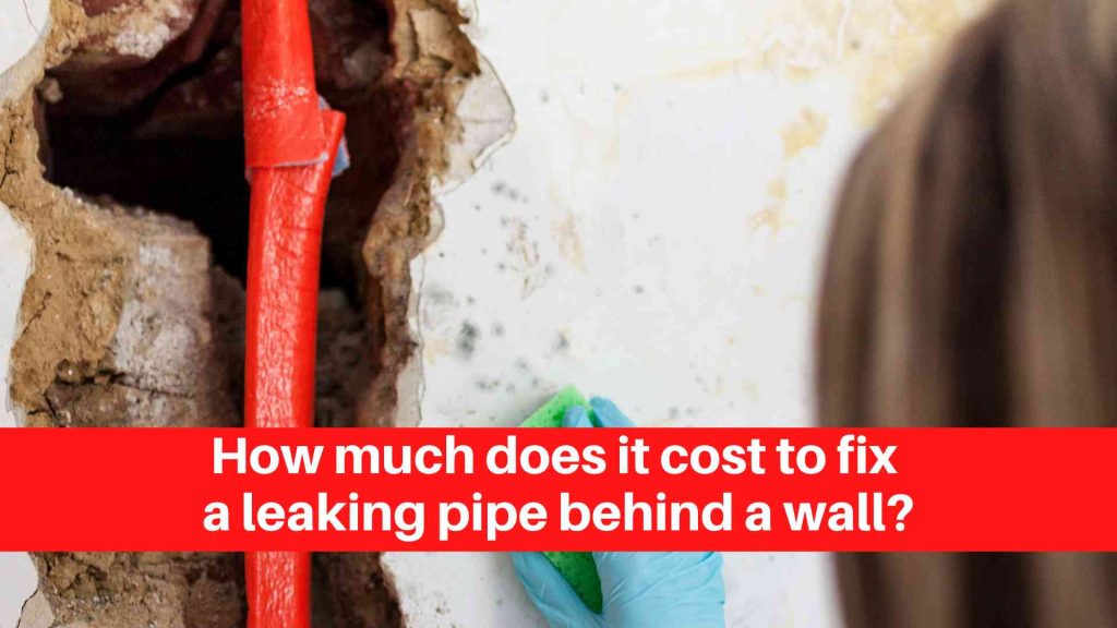 How much does it cost to fix a leaking pipe behind a wall